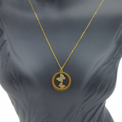 Kelebekli Taşlı Kolye