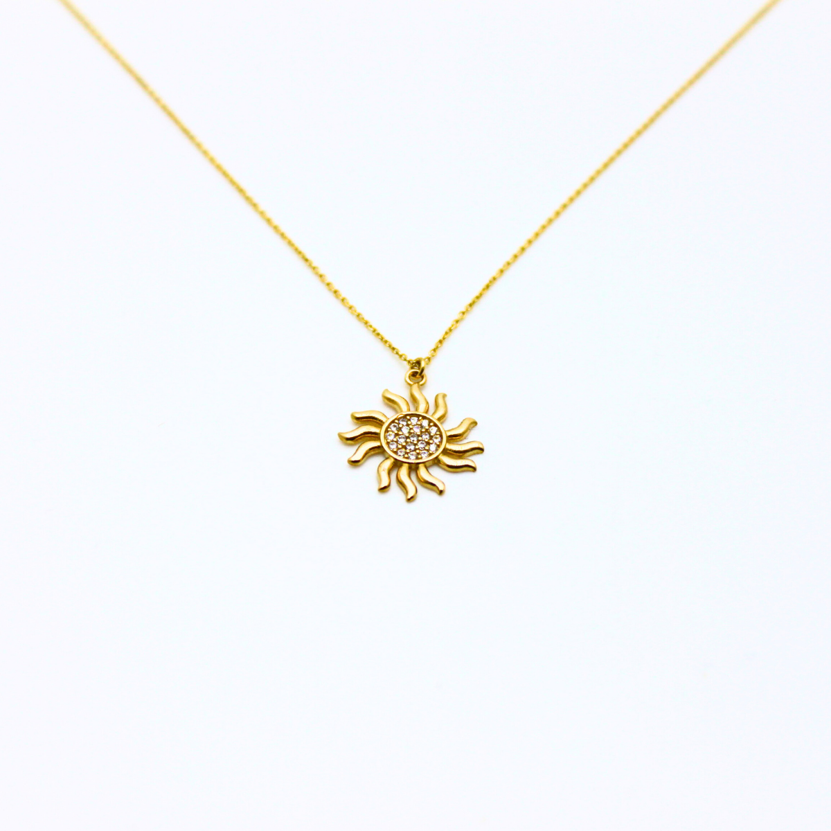 Taşlı Güneş Kolye