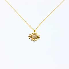 Taşlı Güneş Kolye