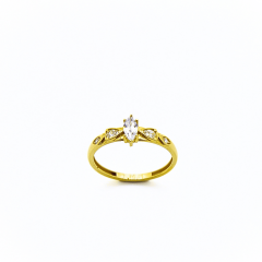 Damla Taşlı Altın Yüzük