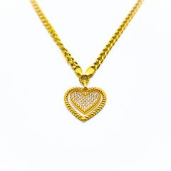 Taşlı Kalp Kolye