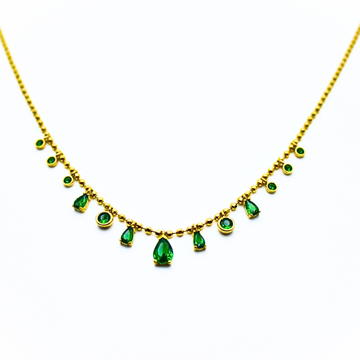 Taşlı Altın Kolye