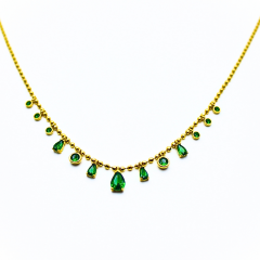 Taşlı Altın Kolye