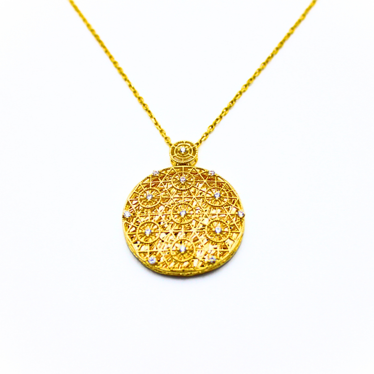 Taşlı Altın Kolye