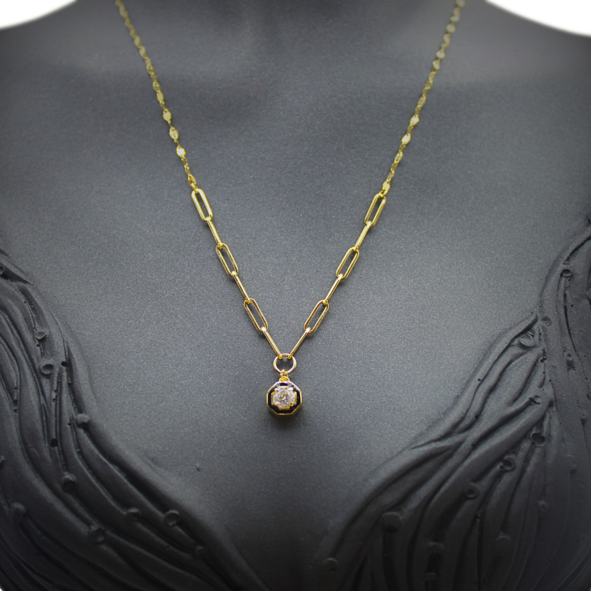 Taşlı Altın Kolye