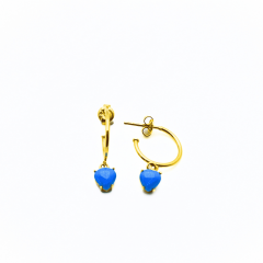 Taşlı Altın Küpe