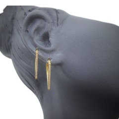 Taşlı Üçgen Küpe