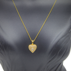 Taşlı Kalp Kolye