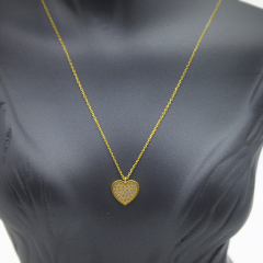 Taşlı Kalp Kolye