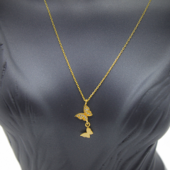 Taşlı Kelebek Kolye