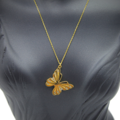 Taşlı Kelebek Kolye