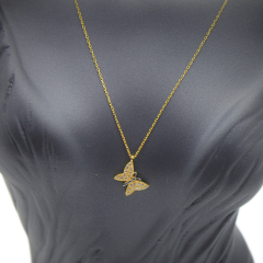 Taşlı Kelebek Kolye