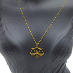 Taşlı Terazi Kolye