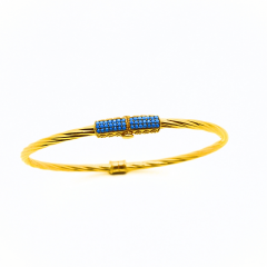 22 Ayar Taşlı Altın Kelepçe Bileklik