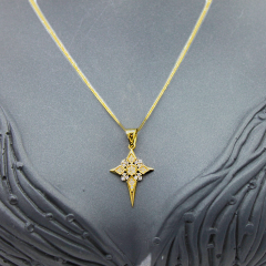 Taşlı Altın Kolye Ucu