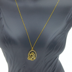 Taşlı Leopar Kolye