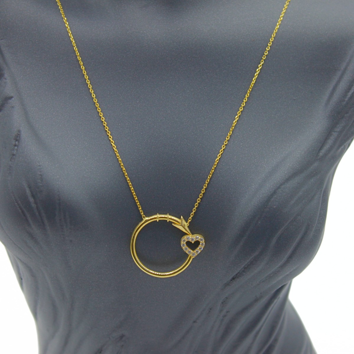 Taşlı Kalpli Kolye