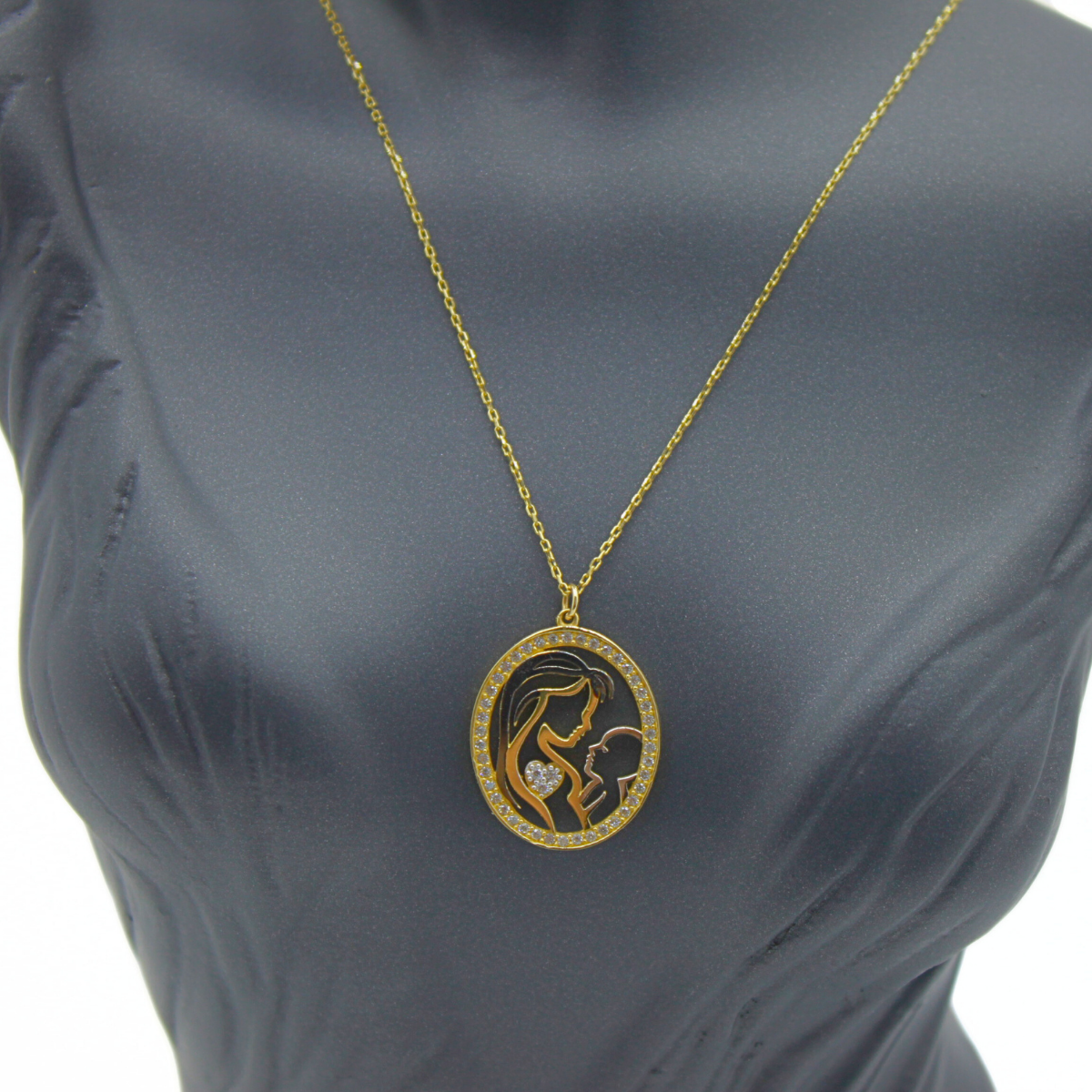 Taşlı Anne Sevgisi Kolyesi